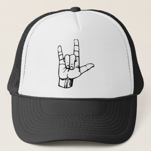 I Love You Sign Language Trucker Hat