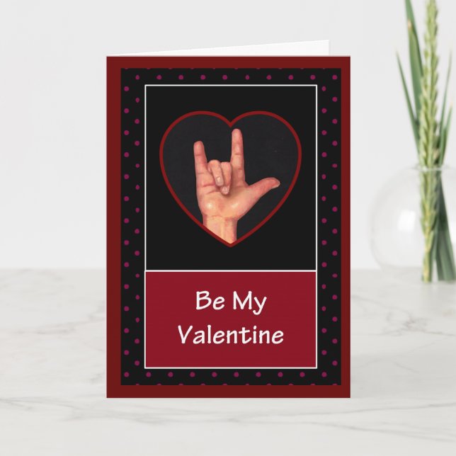 I LOVE YOU: SIGN LANGUAGE VALENTINE HOLIDAY CARD (Front)