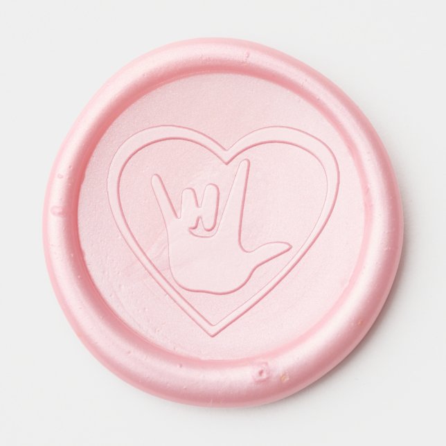 I love You Sign Language Wax Seal Sticker (Front)