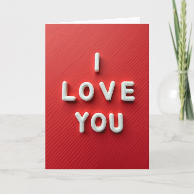 I Love You Simple Card (Front)