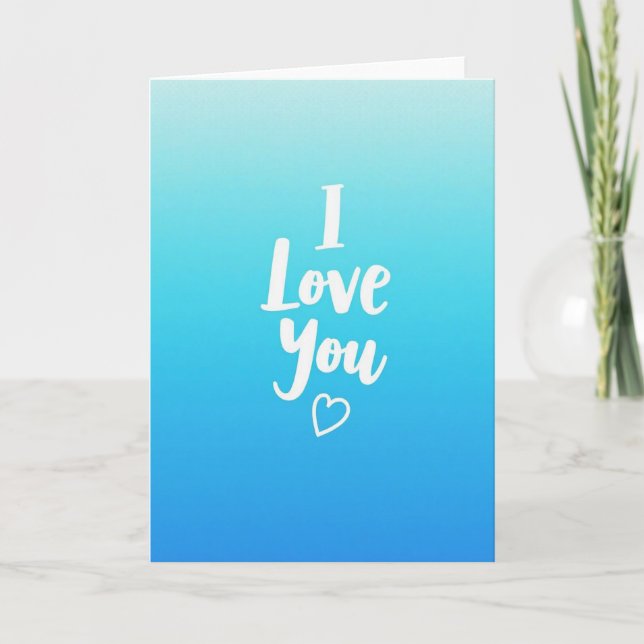 I Love You Simple Heart Card (Front)