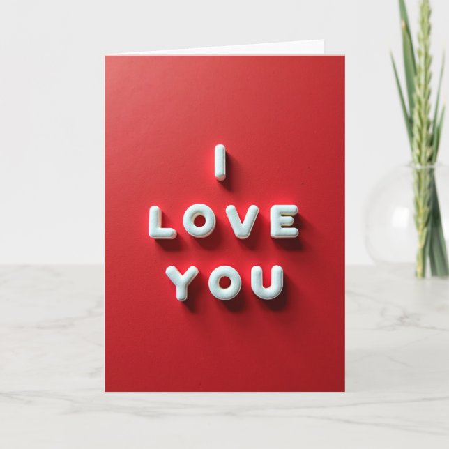 I Love You Simple Lettering Card (Front)