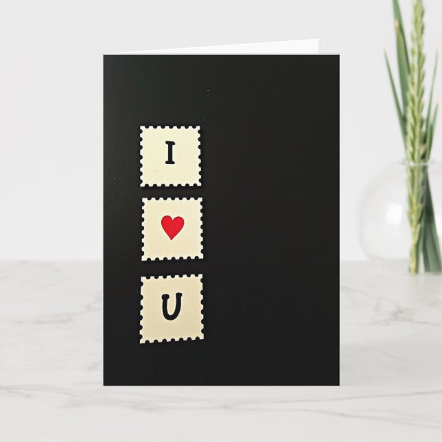 I Love You Simple Message Card (Front)