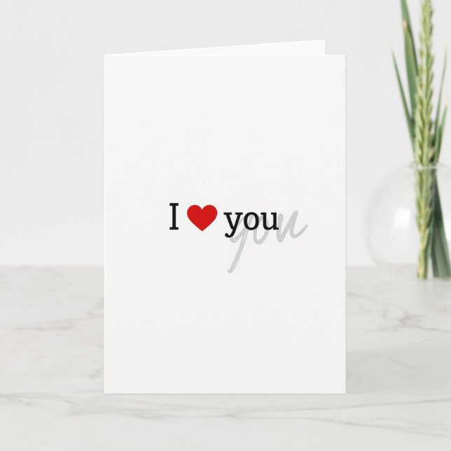 I Love You Simple Photo Card (Front)