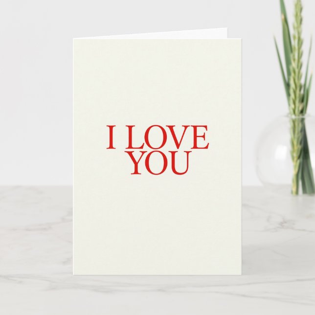 I Love You Simple Serif Card (Front)