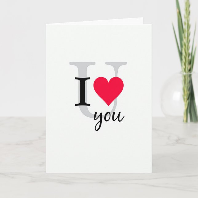 I Love You Simple Statement Card (Front)