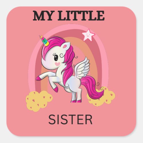 I love you sis square sticker