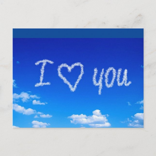 "I Love You" sky writing, Postcard (Front)