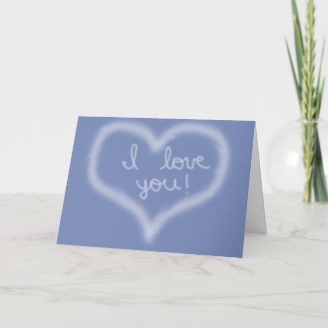 I Love You Skywriting Card (Front)