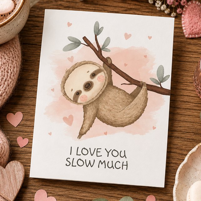I Love you Slow Much Sloth Card (I Love You Sloth Card)