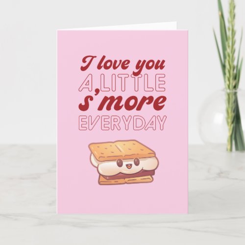 I Love You Smore Cute Pun Funny Valentines Day Holiday Card