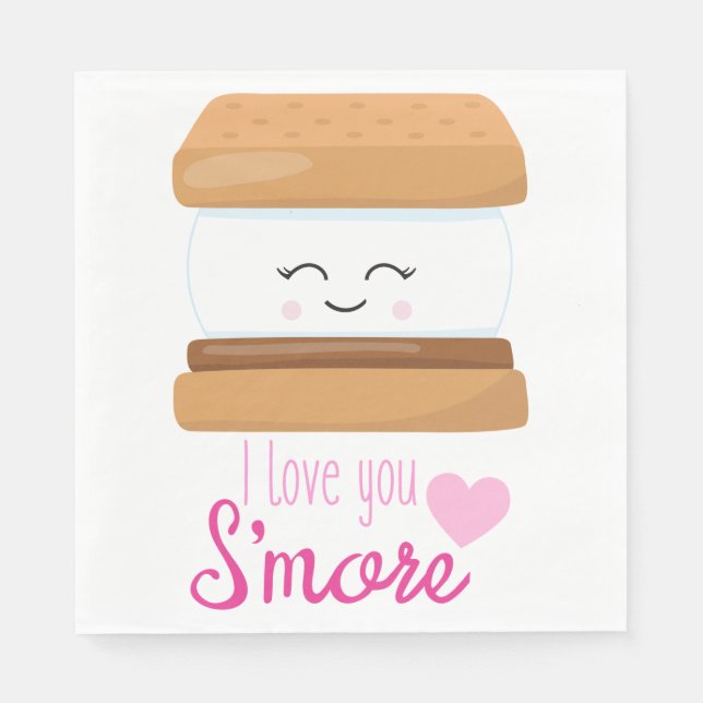 I Love You Smore Napkins (Front)