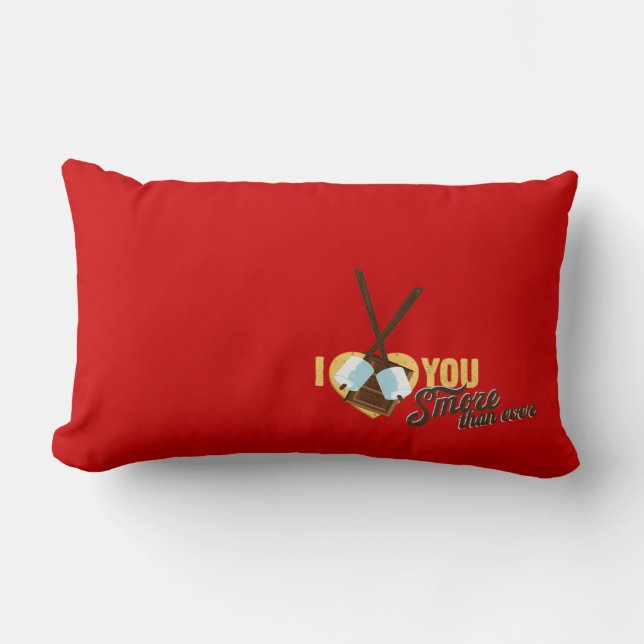 I Love You S'more than Ever - Camper Love Lumbar Pillow (Front)