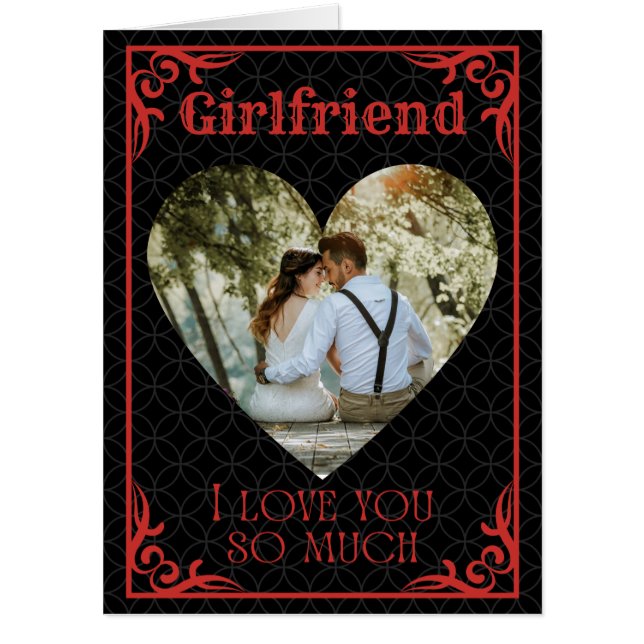 I Love You So Much Custom Photo Giant Valentine Card (Front)