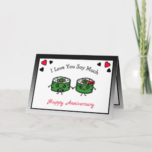 I Love You So Much Sushi Pun Card
