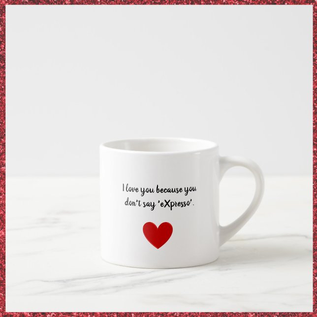 I Love You Specialty Espresso Cup (Bookmark my store! https://www.zazzle.com/store/capricepetit)