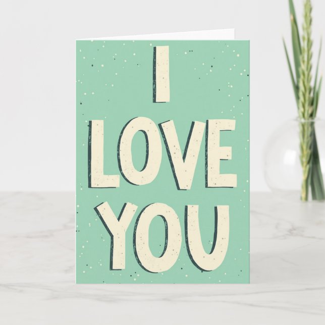 I Love You Speckled Card (Front)