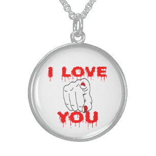 I Love You Sterling Silver Necklace