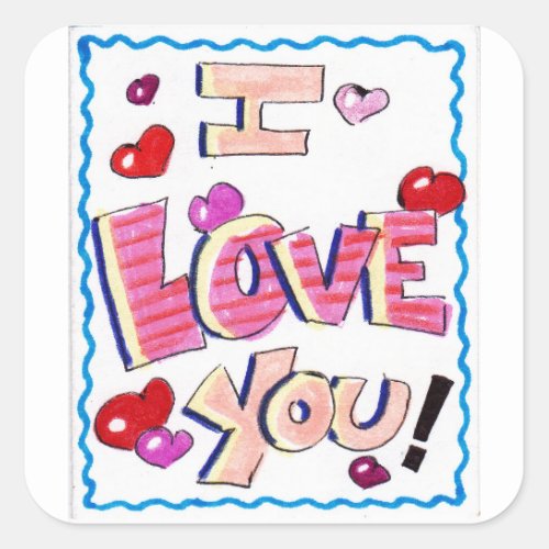 I Love You sticker