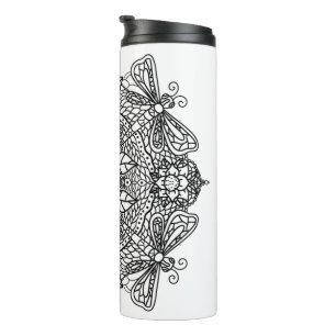 I Love You Street Art Urban Heart Dragonflies Thermal Tumbler