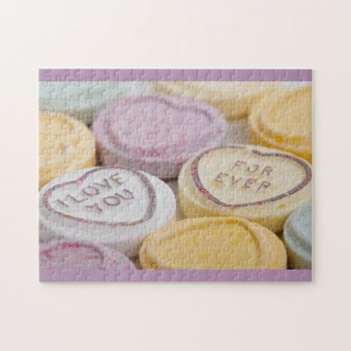 I Love You Sweet Candy Valentine Hearts Jigsaw Puzzle