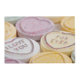 I Love You Sweet Candy Valentine Hearts Placemat