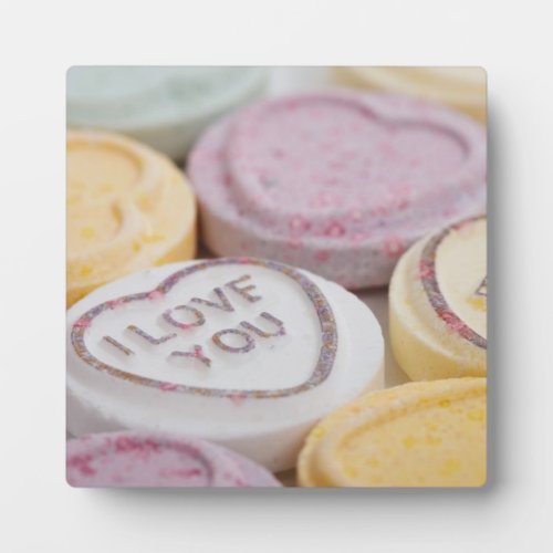 I Love You Sweet Candy Valentine Hearts Plaque