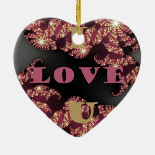 I Love You Sweetheart Ceramic Ornament