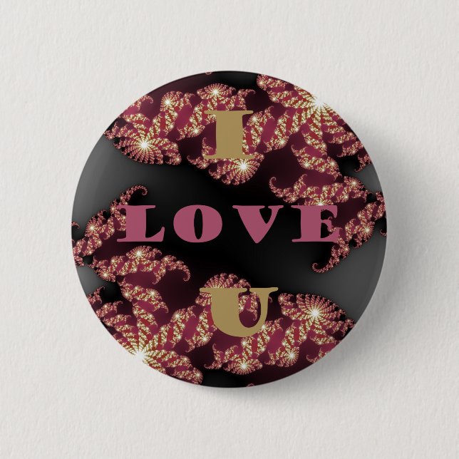 I Love You Sweetheart Pinback Button (Front)