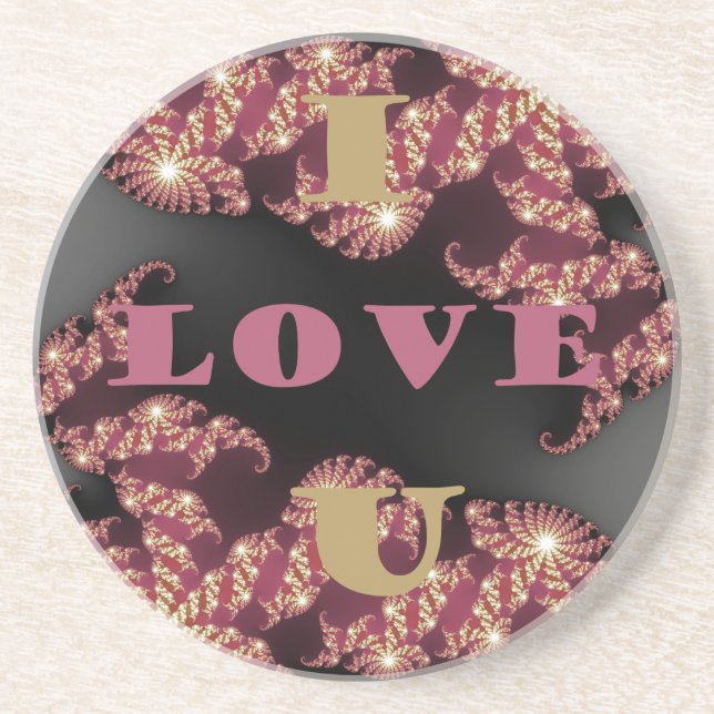 I Love You Sweetheart Sandstone Coaster (Front)