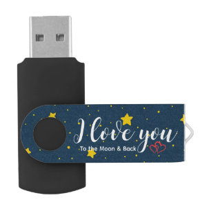 I Love You Tech Star - Hidden Heart Flash Drive
