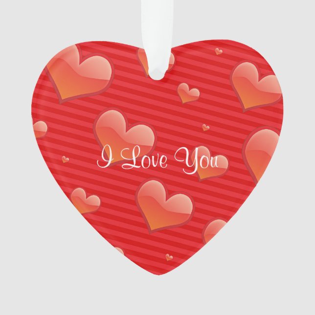 I Love You template Ornament (Front)