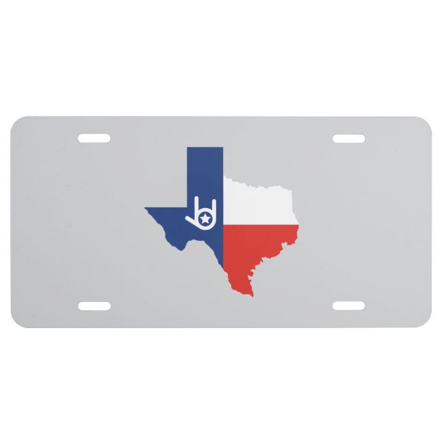 I Love You Texas License Plate (Front)