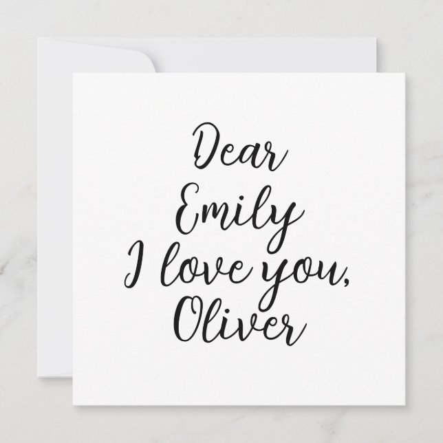  I Love You Text Template (Front)