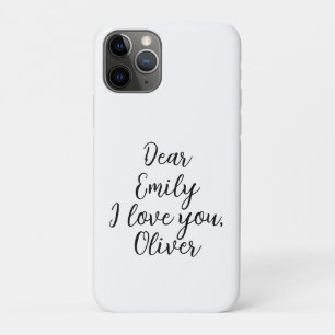 I Love You Text Template iPhone 11 Pro Case