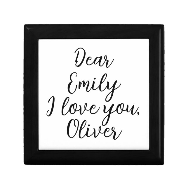  I Love You Text Template Gift Box (Front)