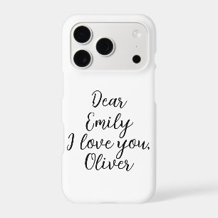 I Love You Text Template iPhone 17 Pro Case
