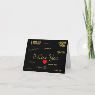 I Love You Thank You Card