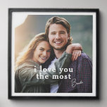 I Love You The Most Romantic Couple Photo Custom Peel And Stick Photo Tile