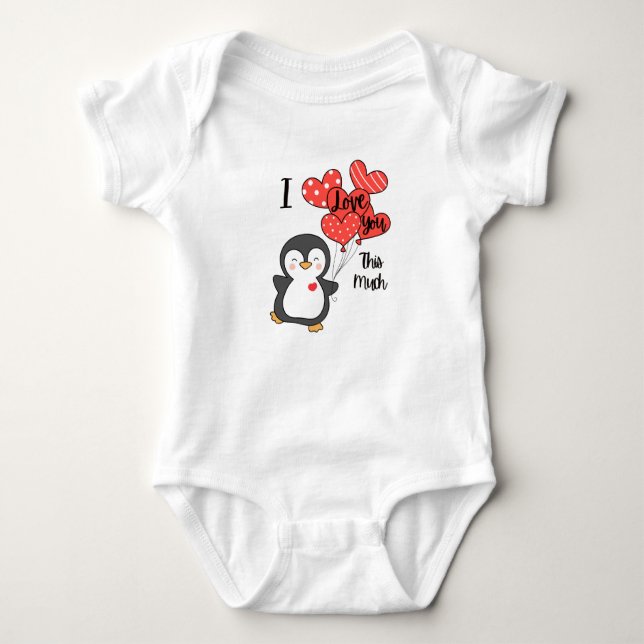I love you this much baby bodysuit (Front)