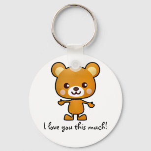 Fuzzy bear keychain/ bag clip