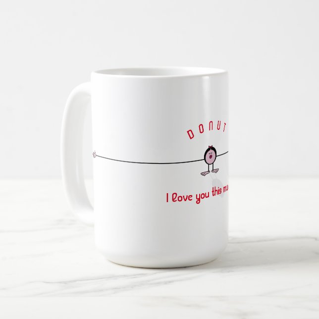 I love you this much! girl emoji coffee mug (Front Left)