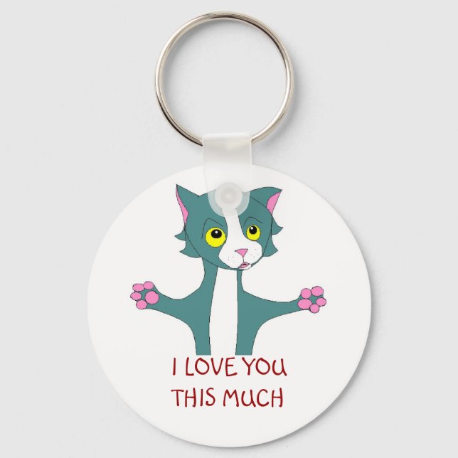 I LOVE YOU THIS MUCH KEYCHAIN (Front)
