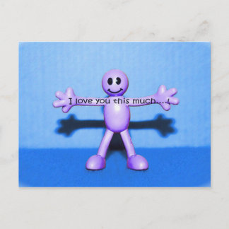 I love you this much!!! postcard