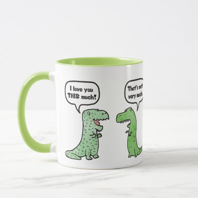 I Love You THIS Much (T-Rex) Mug (Left)