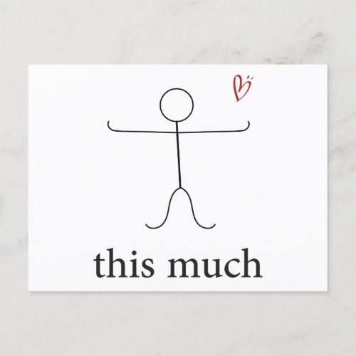 I love you this much Wife girlfriend friend Postcard