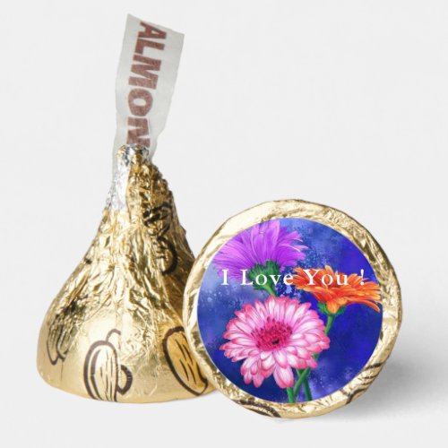 I Love You  _ Three Color Gerberas _ Romantic Hersheys Kisses