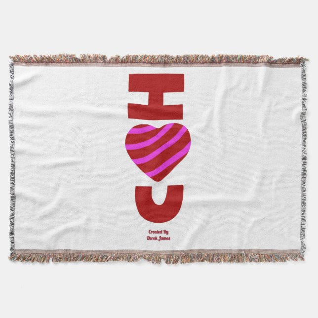 I Love You Throw Blanket (Front)