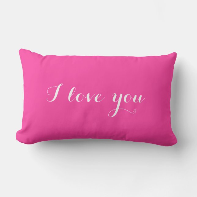 I Love You Throw Customized Pillow (Front)