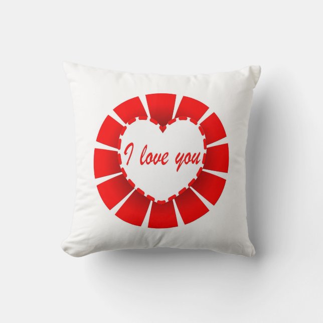 I love you throw pillow (Front)